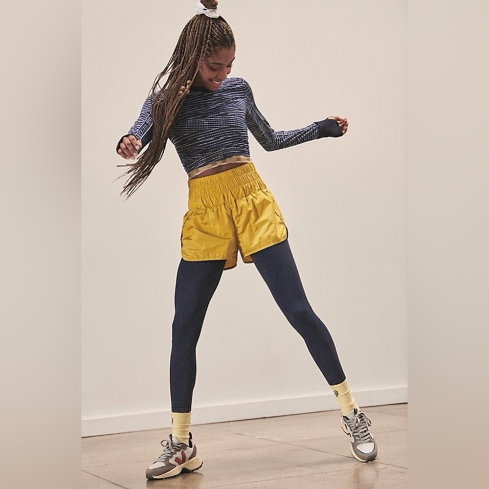 Fp Movement The Way Home Running Shorts Sulfur Sp… - image 1